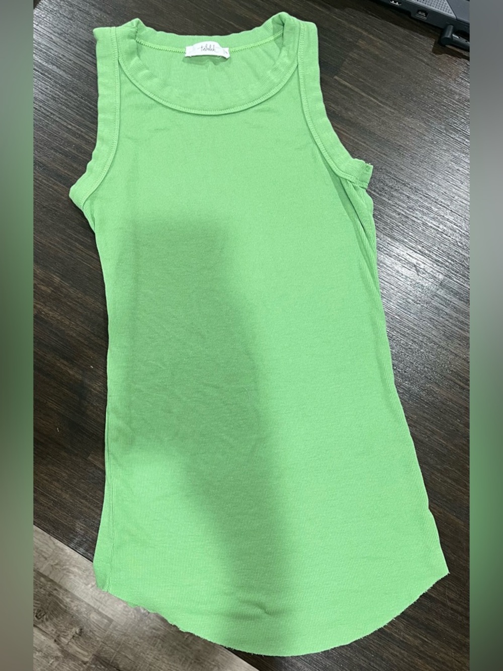 Talulah Kelly Green Essential Ribbed Tank Top size Medium